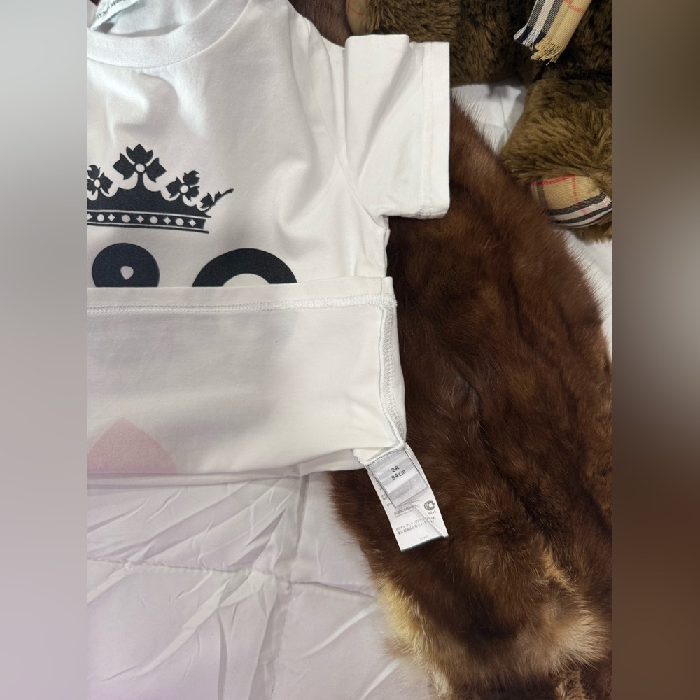Dolce & Gabbana White Royal Love Kids T-Shirt - Picture 4 of 6